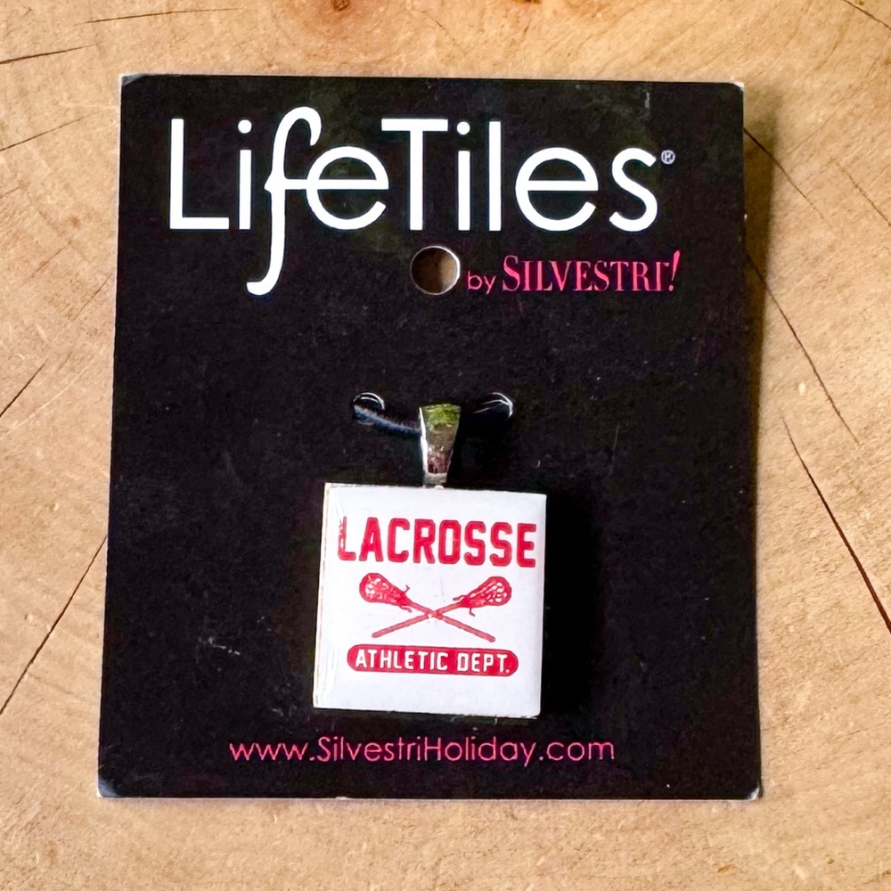 Silvestri LIFETILES Pendant CHARM Necklace Jewelry Lacrosse Sports Life Tiles